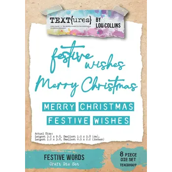 ARDEN CREATIVE STUDIO ARDEN CREATIVE STUDIO TEXT{URES} WINTER IN BLOOM FESTIVE WORDS DIE SET