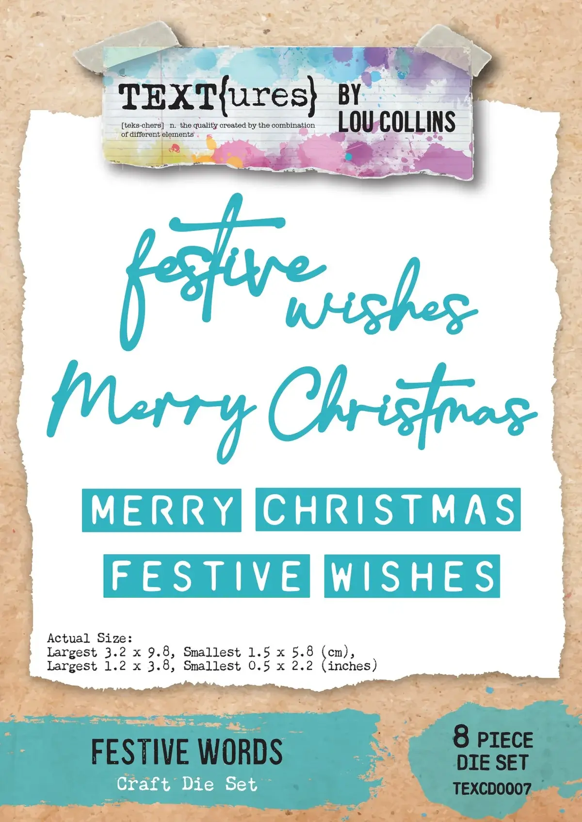 ARDEN CREATIVE STUDIO ARDEN CREATIVE STUDIO TEXT{URES} WINTER IN BLOOM FESTIVE WORDS DIE SET
