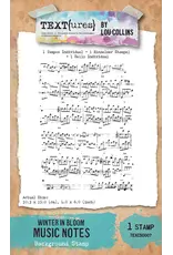 ARDEN CREATIVE STUDIO ARDEN CREATIVE STUDIO TEXT{URES} WINTER IN BLOOM MUSIC NOTES 4x6 BACKGROUND CLEAR STAMP