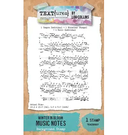 ARDEN CREATIVE STUDIO ARDEN CREATIVE STUDIO TEXT{URES} WINTER IN BLOOM MUSIC NOTES 4x6 BACKGROUND CLEAR STAMP