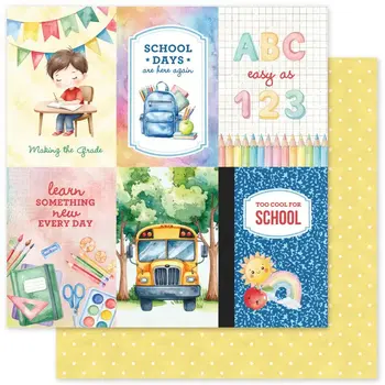 PAPER ROSE PAPER ROSE SCHOOL DAYS - E 12x12 CARDSTOCK