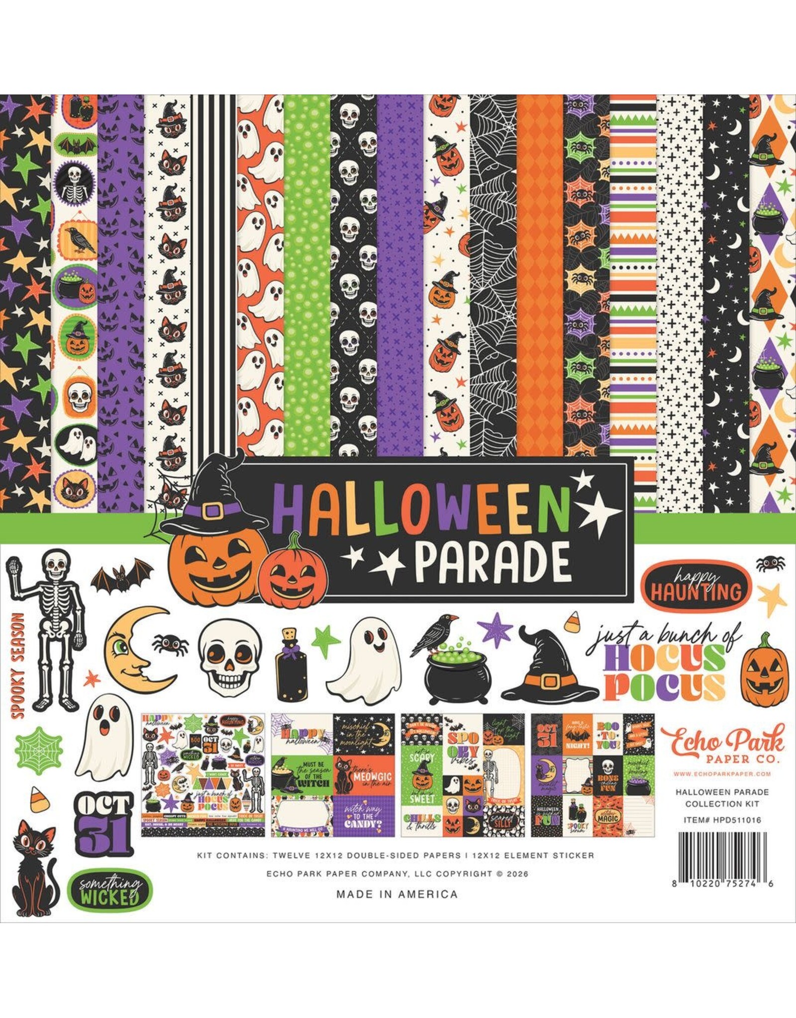 CARTA BELLA ECHO PARK HALLOWEEN PARADE 12x12 COLLECTION KIT