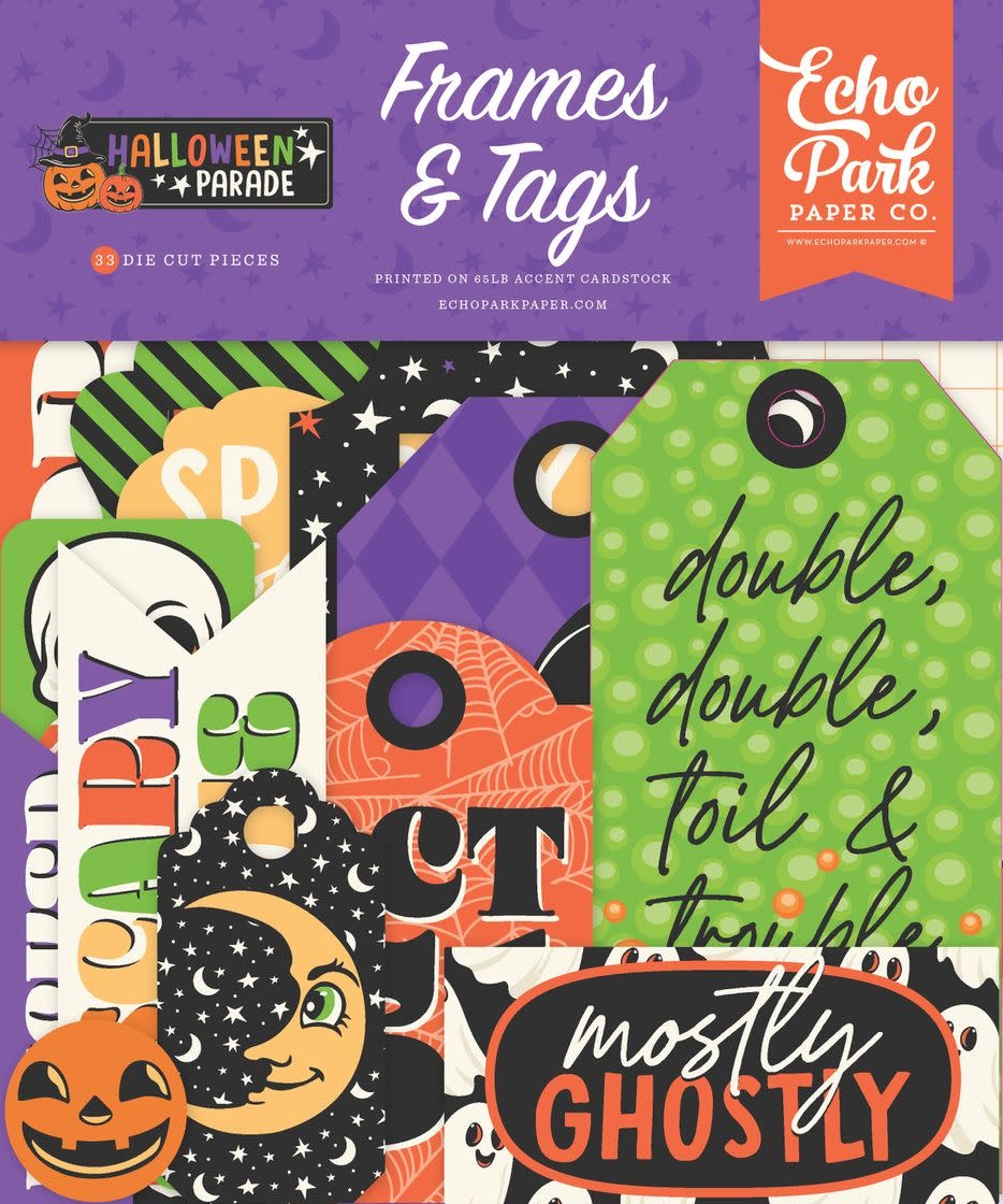 ECHO PARK PAPER ECHO PARK HALLOWEEN PARADE FRAMES & TAGS EPHEMERA DIE-CUTS