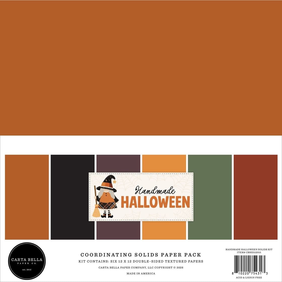 CARTA BELLA CARTA BELLA HANDMADE HALLOWEEN 12x12 SOLIDS COLLECTION KIT