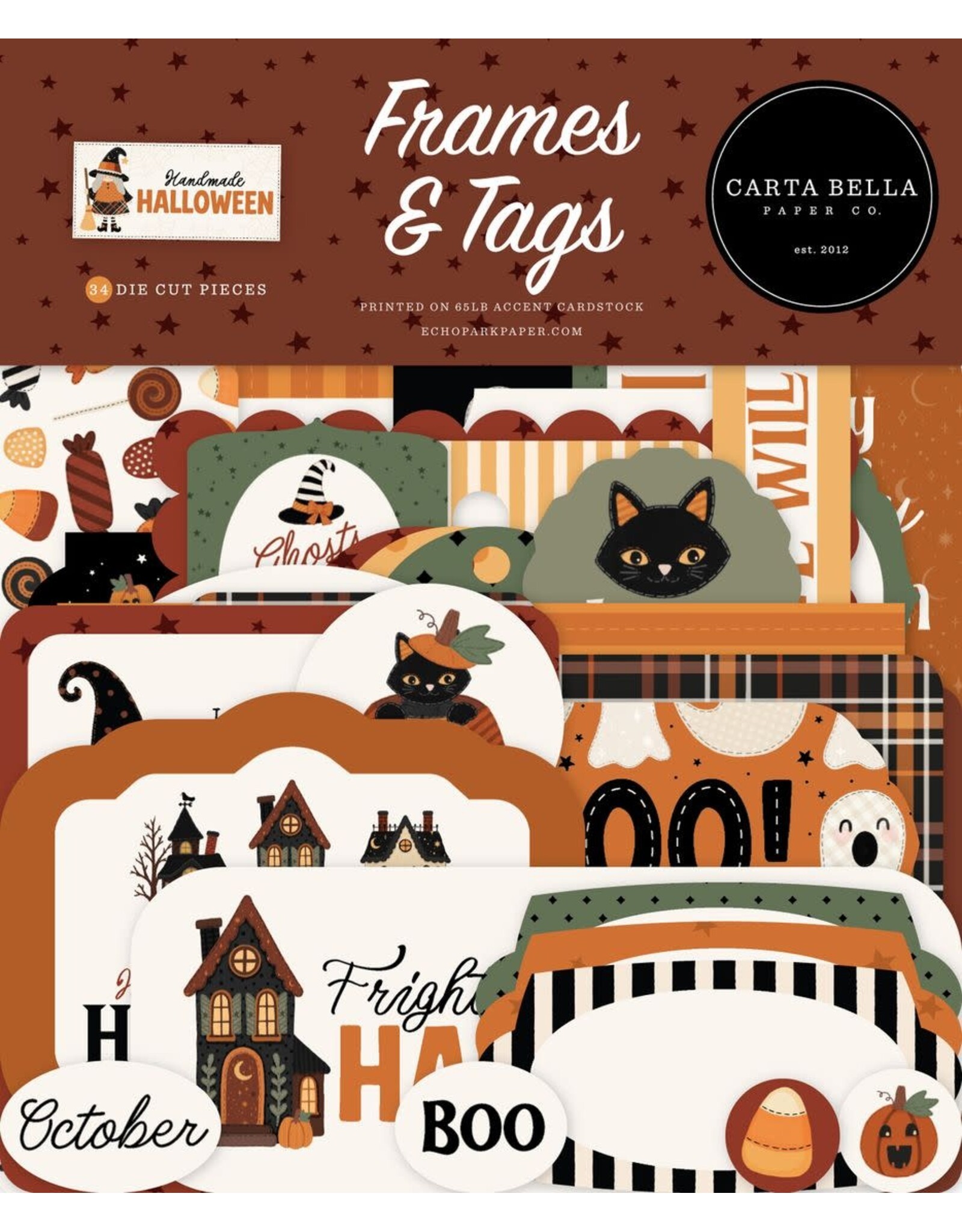CARTA BELLA CARTA BELLA HANDMADE HALLOWEEN FRAMES & TAGS DIE-CUTS