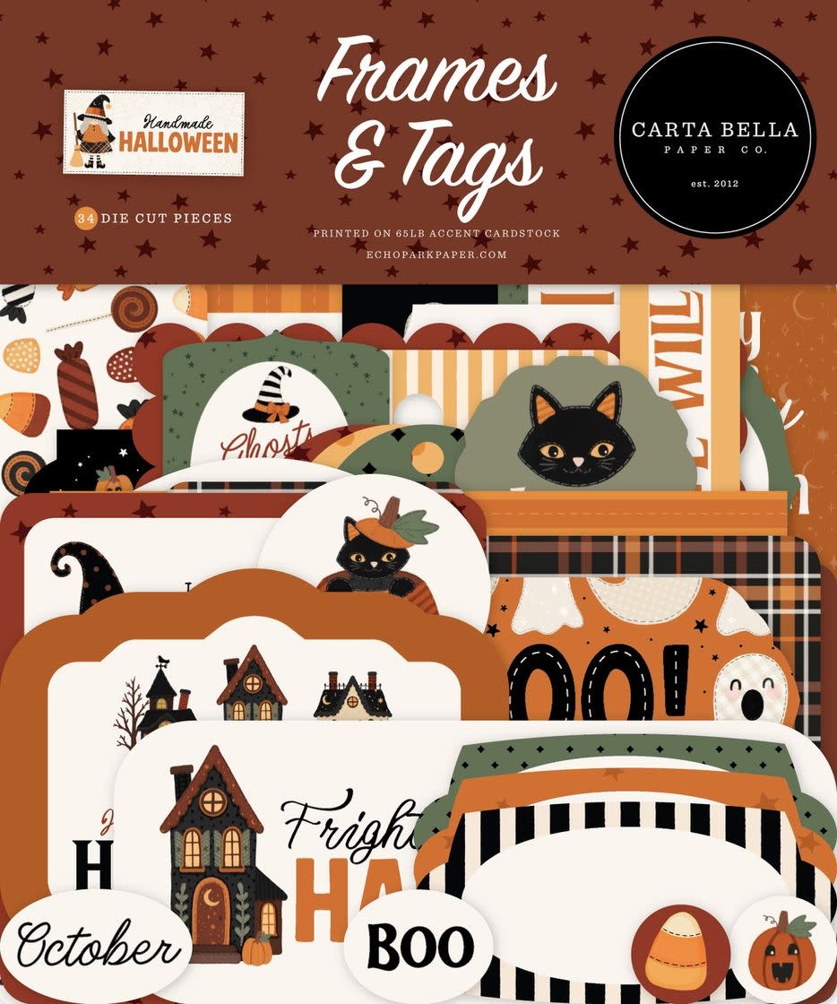 CARTA BELLA CARTA BELLA HANDMADE HALLOWEEN FRAMES & TAGS DIE-CUTS