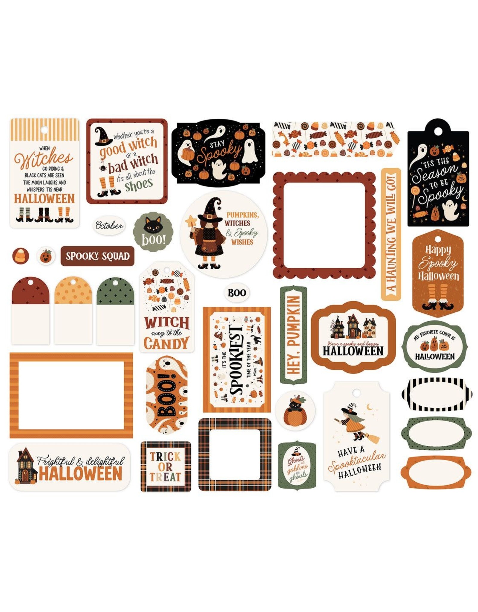 CARTA BELLA CARTA BELLA HANDMADE HALLOWEEN FRAMES & TAGS DIE-CUTS