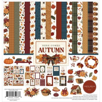 CARTA BELLA CARTA BELLA HERE COMES AUTUMN 12x12 COLLECTION KIT