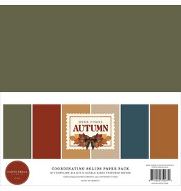 CARTA BELLA CARTA BELLA HERE COMES AUTUMN 12x12 SOLIDS COLLECTION KIT