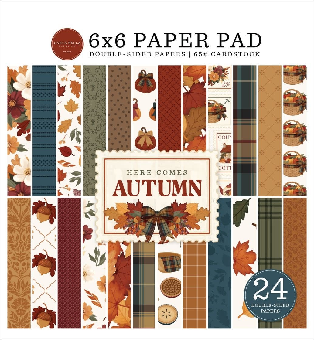CARTA BELLA CARTA BELLA HERE COMES AUTUMN 6x6 PAPER PAD