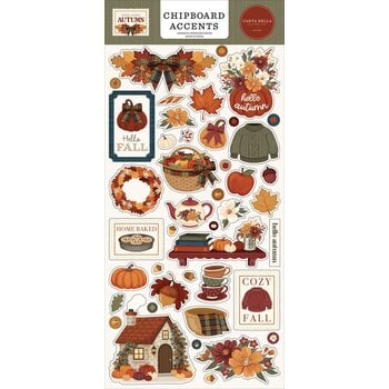 CARTA BELLA CARTA BELLA HERE COMES AUTUMN 6x13 CHIPBOARD ACCENTS