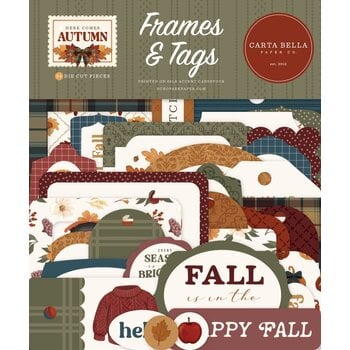 CARTA BELLA CARTA BELLA HERE COMES AUTUMN FRAMES & TAGS DIE-CUTS