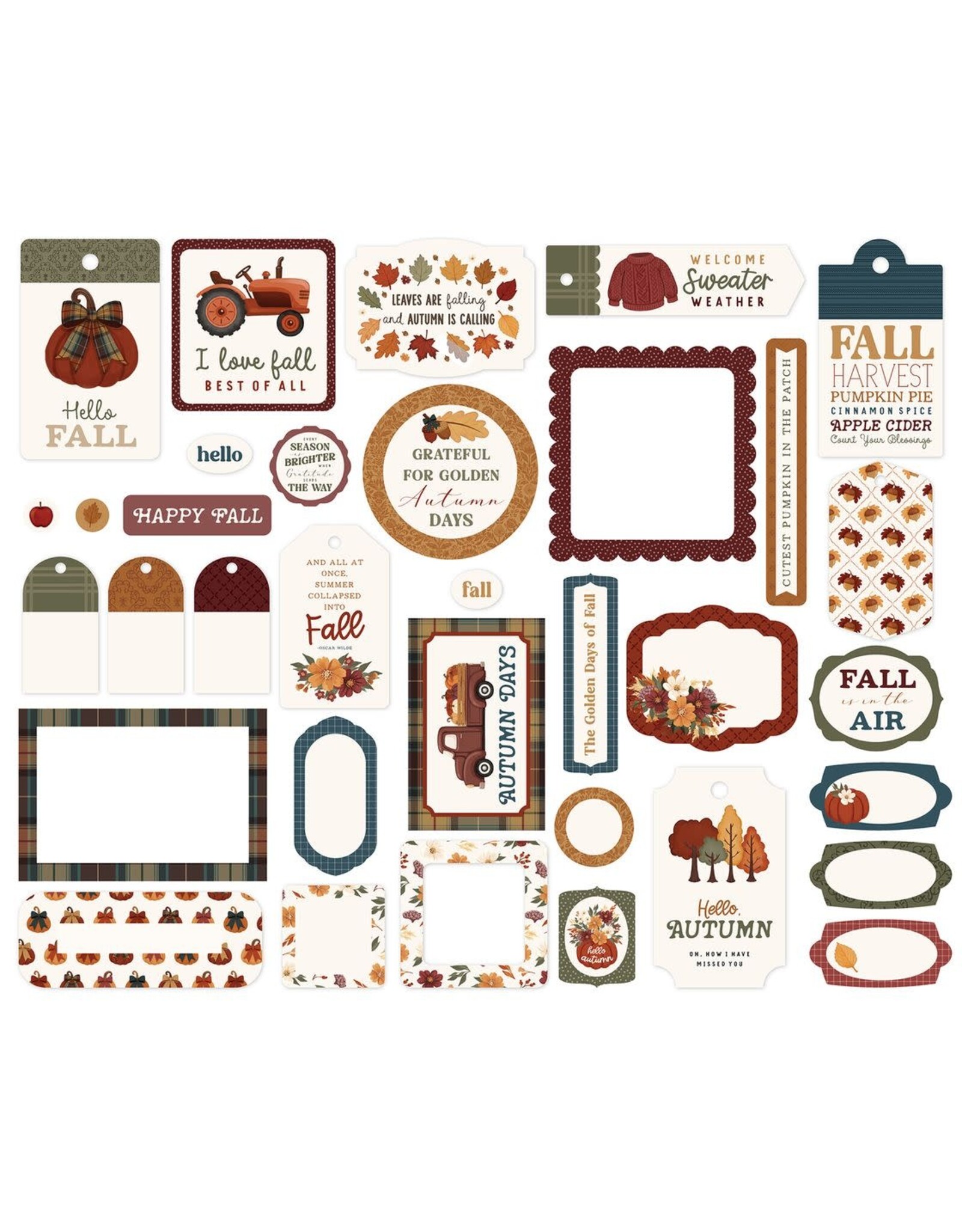 CARTA BELLA CARTA BELLA HERE COMES AUTUMN FRAMES & TAGS DIE-CUTS
