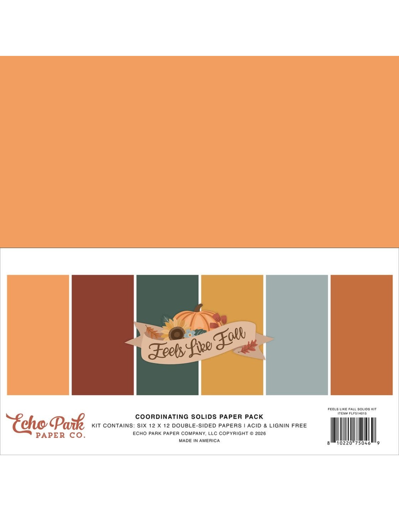 ECHO PARK PAPER ECHO PARK FEELS LIKE FALL 12x12 SOLIDS PAPER PACK