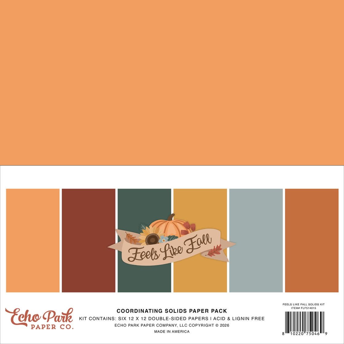 ECHO PARK PAPER ECHO PARK FEELS LIKE FALL 12x12 SOLIDS PAPER PACK