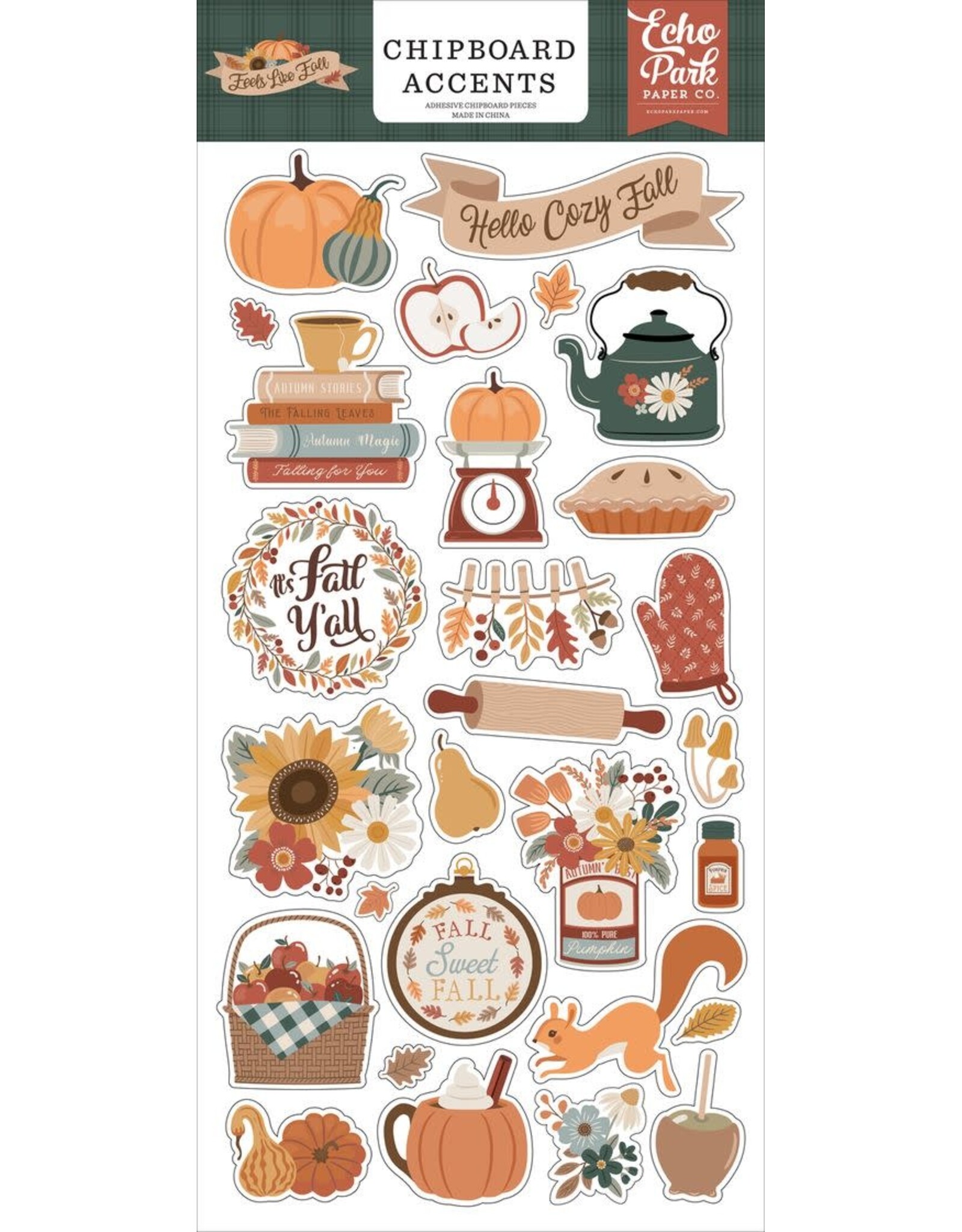 ECHO PARK PAPER ECHO PARK FEELS LIKE FALL 6x13 CHIPBOARD ACCENTS