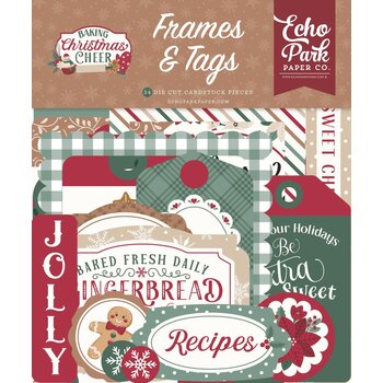 ECHO PARK PAPER ECHO PARK BAKING CHRISTMAS CHEER FRAMES & TAGS EPHEMERA DIE-CUTS