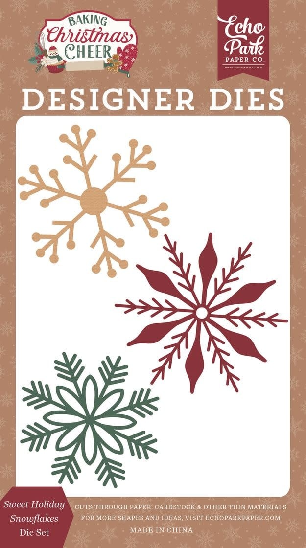 CARTA BELLA CARTA BELLA BAKING CHRISTMAS CHEER SWEET HOLIDAY SNOWFLAKES DIE SET