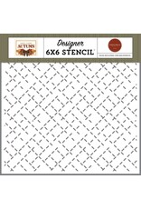 CARTA BELLA CARTA BELLA HERE COMES AUTUMN THANKFUL STITCHES STENCIL 6x6