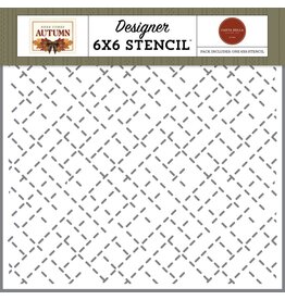 CARTA BELLA CARTA BELLA HERE COMES AUTUMN THANKFUL STITCHES STENCIL 6x6
