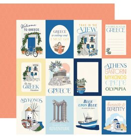 CARTA BELLA CARTA BELLA GREECE 3x4 JOURNALING CARDS 12x12 CARDSTOCK