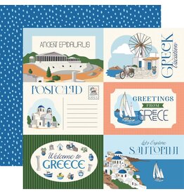 CARTA BELLA CARTA BELLA GREECE 6x4 JOURNALING CARDS 12x12 CARDSTOCK