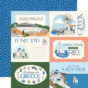 CARTA BELLA CARTA BELLA GREECE 6x4 JOURNALING CARDS 12x12 CARDSTOCK