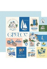 CARTA BELLA CARTA BELLA GREECE JOURNALING CARDS 12x12 CARDSTOCK