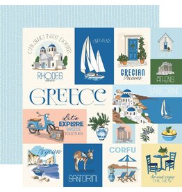 CARTA BELLA CARTA BELLA GREECE JOURNALING CARDS 12x12 CARDSTOCK