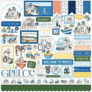 CARTA BELLA CARTA BELLA GREECE ELEMENTS 12x12 CARDSTOCK STICKERS