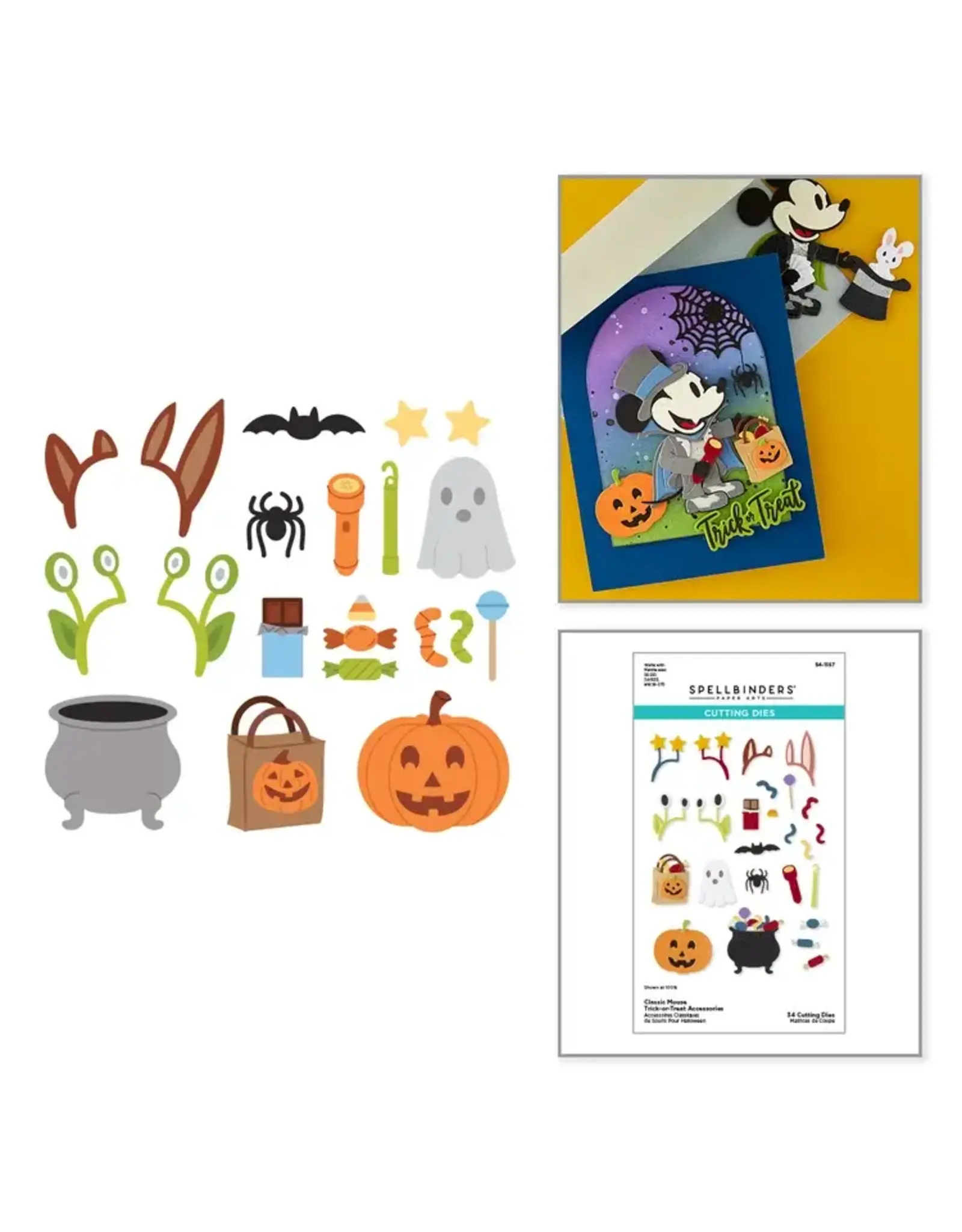 SPELLBINDERS SPELLBINDERS CLASSIC MOUSE TRICK-OR-TREAT ACCESSORIES ETCHED DIE SET