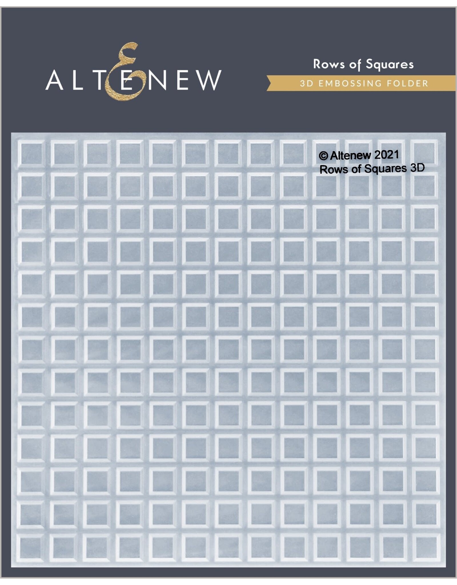 ALTENEW ALTENEW ROWS OF SQUARES 3D EMBOSSING FOLDER