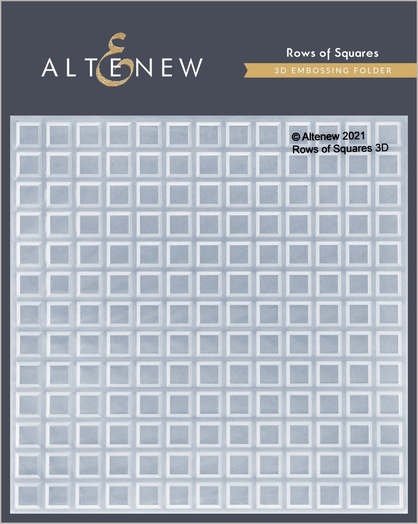 ALTENEW ALTENEW ROWS OF SQUARES 3D EMBOSSING FOLDER