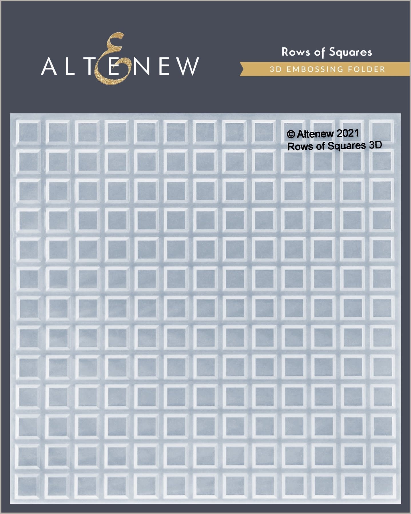 ALTENEW ALTENEW ROWS OF SQUARES 3D EMBOSSING FOLDER