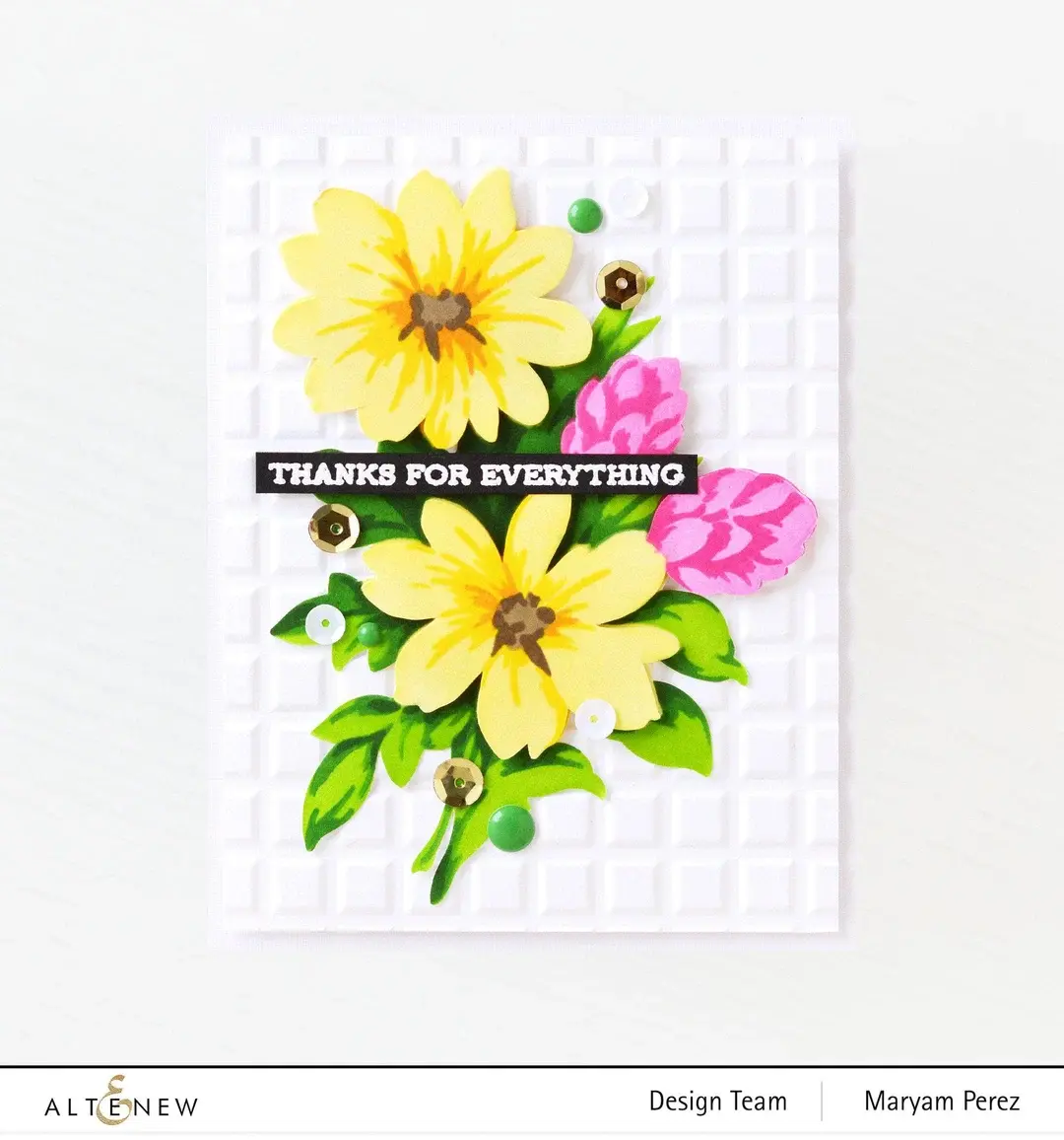 ALTENEW ALTENEW ROWS OF SQUARES 3D EMBOSSING FOLDER