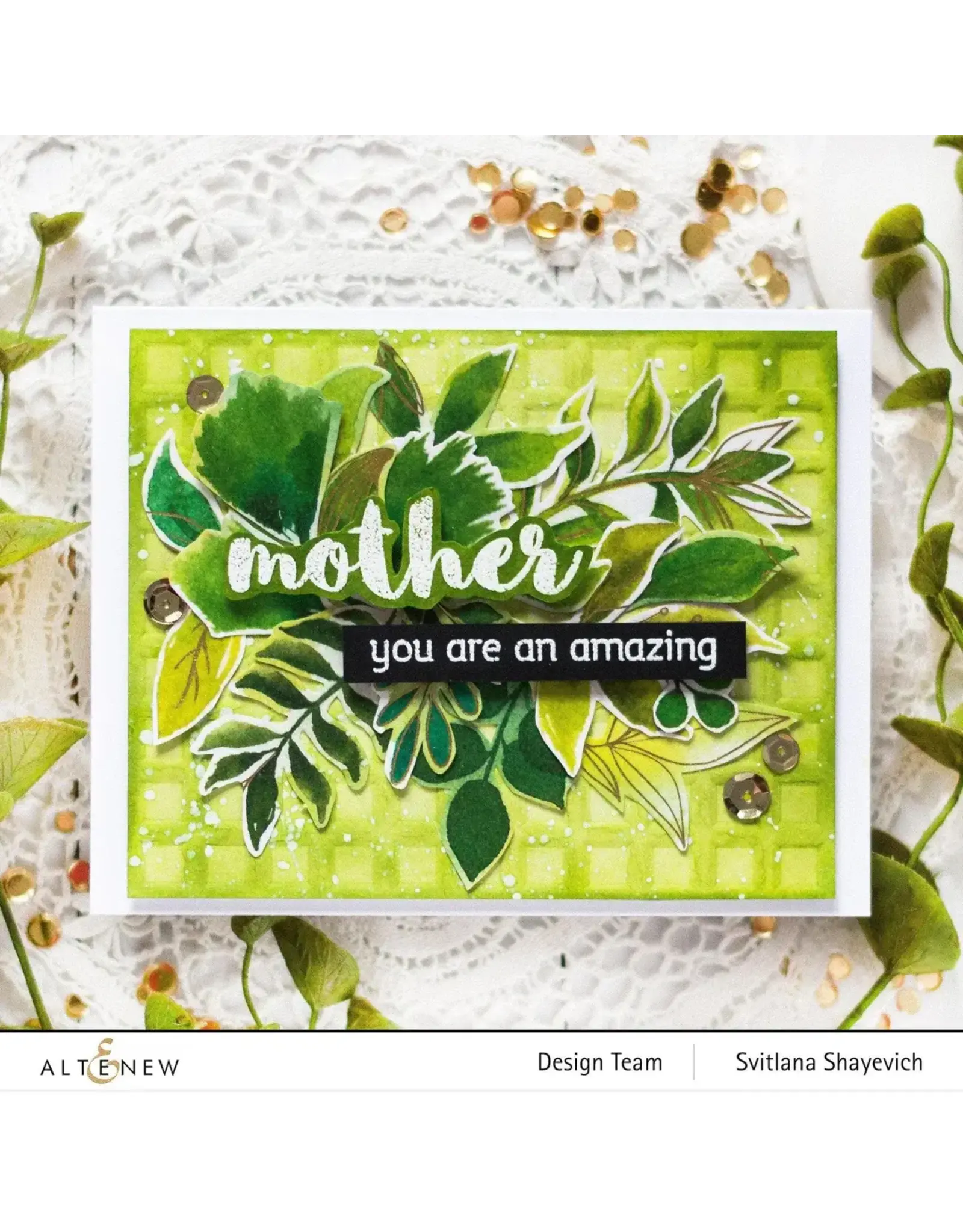 ALTENEW ALTENEW ROWS OF SQUARES 3D EMBOSSING FOLDER