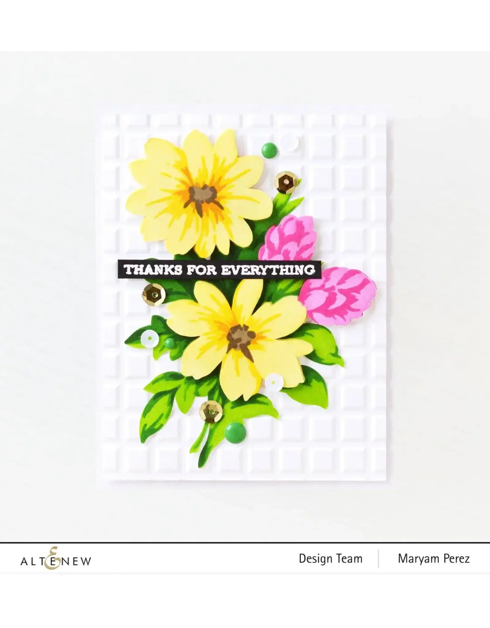 ALTENEW ALTENEW ROWS OF SQUARES 3D EMBOSSING FOLDER