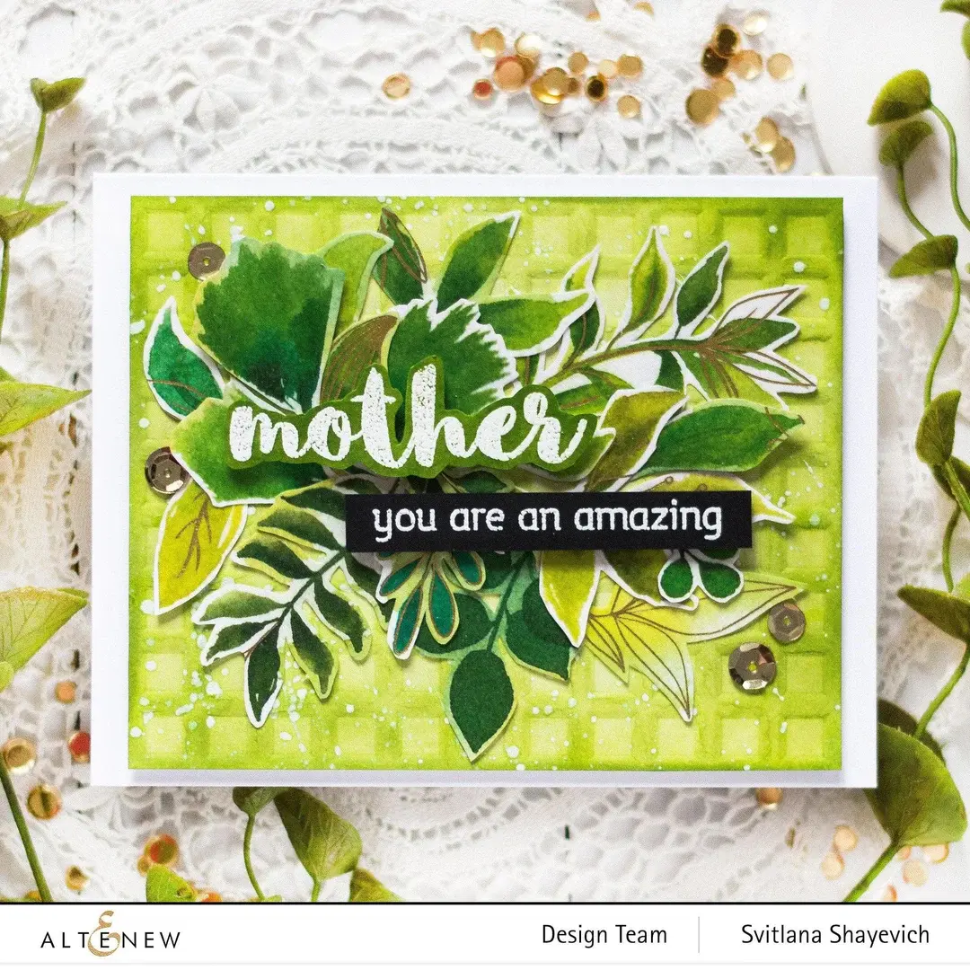 ALTENEW ALTENEW ROWS OF SQUARES 3D EMBOSSING FOLDER