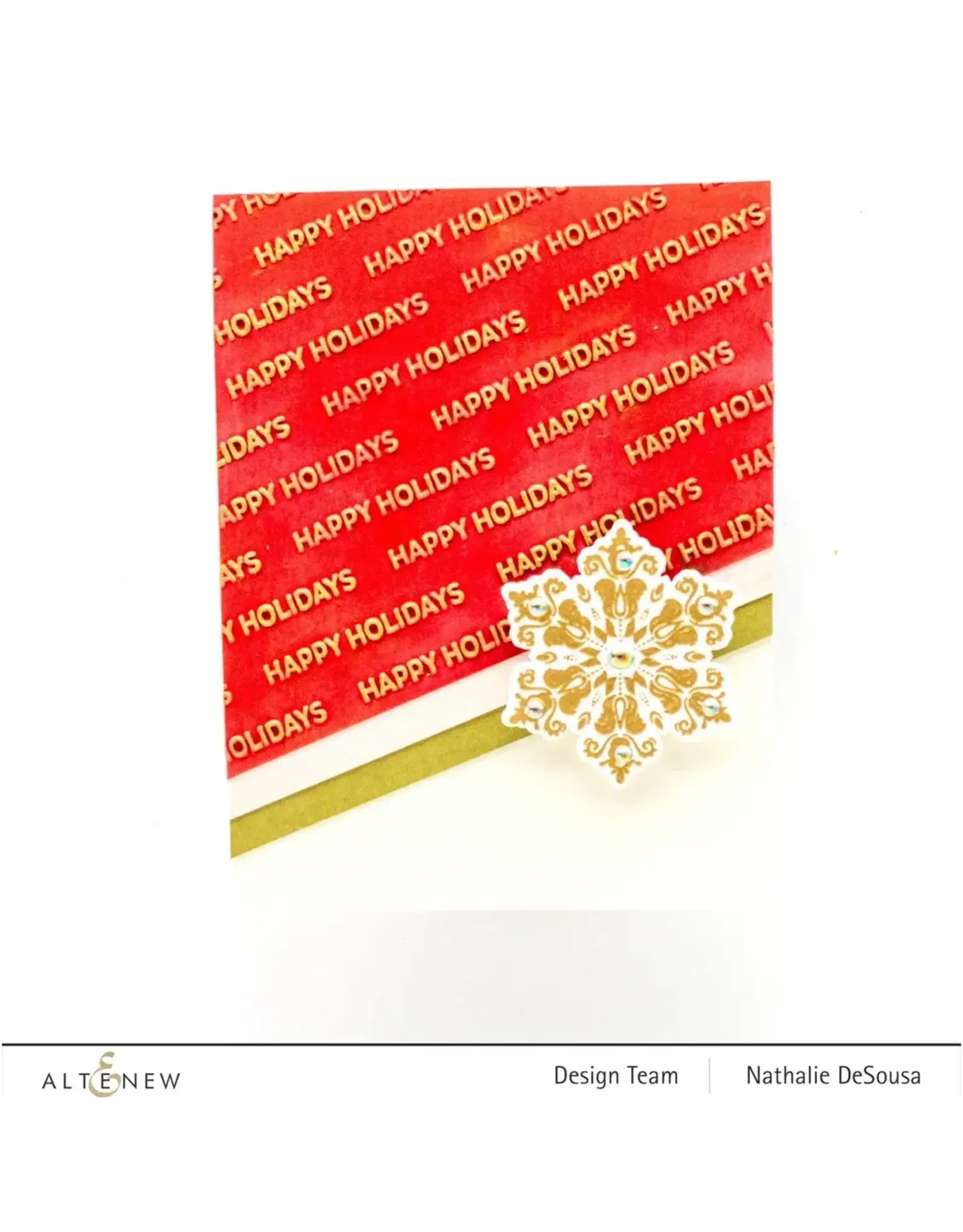 ALTENEW ALTENEW HAPPY HOLIDAYS 3D EMBOSSING FOLDER