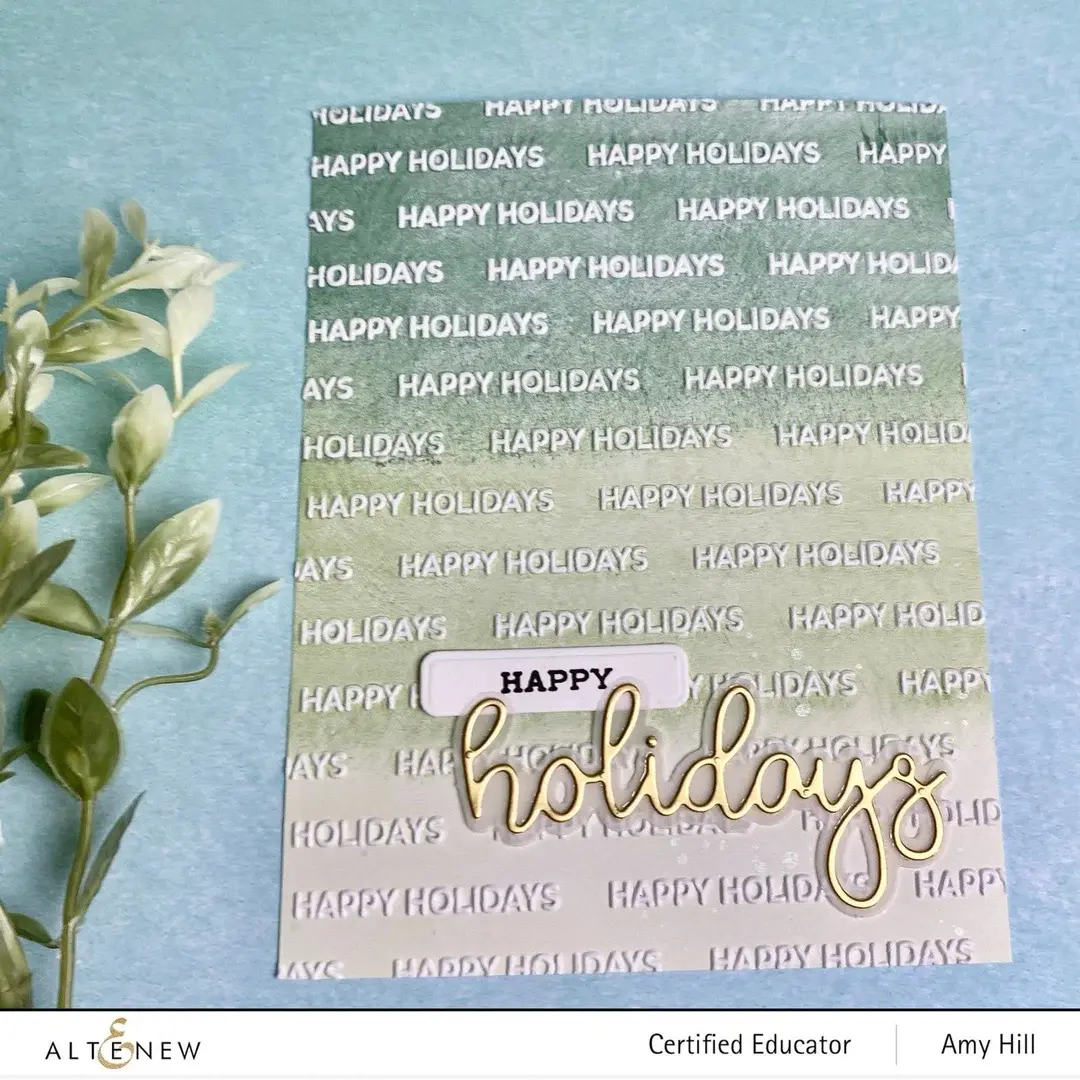 ALTENEW ALTENEW HAPPY HOLIDAYS 3D EMBOSSING FOLDER