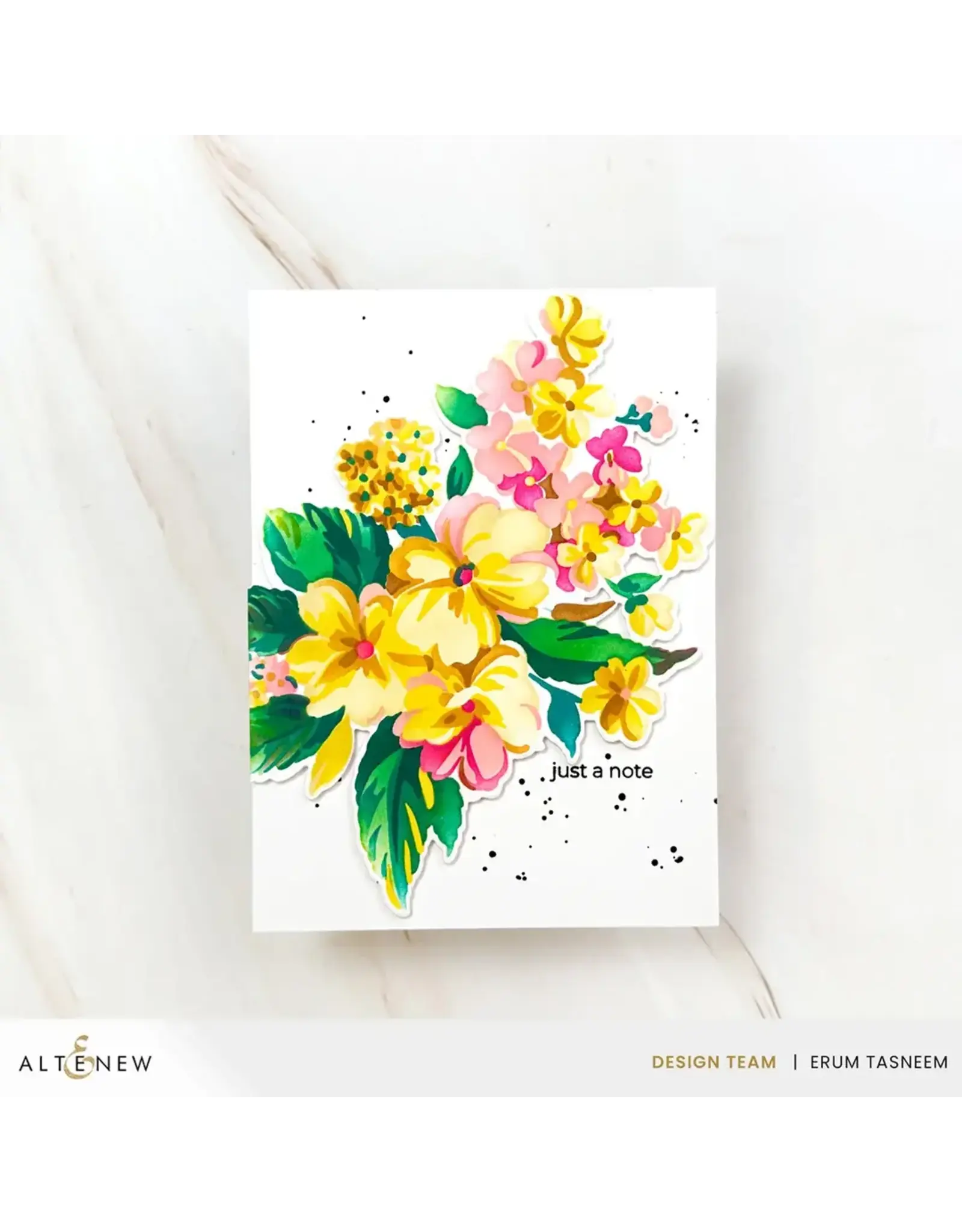 ALTENEW ALTENEW BUILD-A-GARDEN: SOFTLY SKETCHED CLEAR STAMP, DIE SET AND STENCIL SET BUNDLE