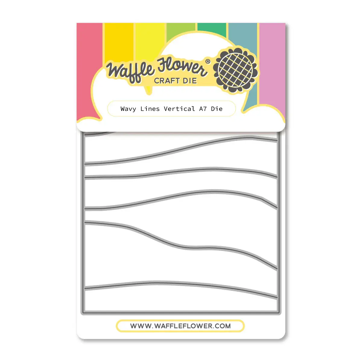 WAFFLE FLOWER WAFFLE FLOWER WAVY LINES VERTICAL A7 DIE