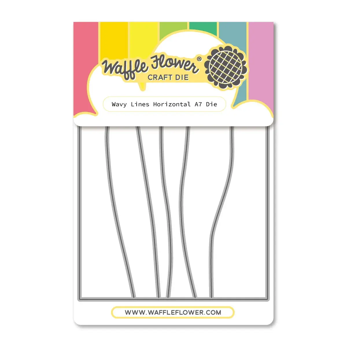 WAFFLE FLOWER WAFFLE FLOWER WAVY LINES HORIZONTAL A7 DIE