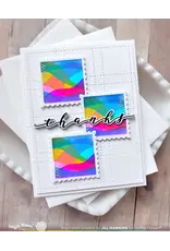WAFFLE FLOWER WAFFLE FLOWER SQUARE POSTAGE WAVE STENCIL