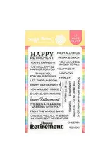 WAFFLE FLOWER WAFFLE FLOWER RETIREMENT SENTIMENTS CLEAR STAMP SET