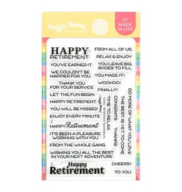 WAFFLE FLOWER WAFFLE FLOWER RETIREMENT SENTIMENTS CLEAR STAMP SET