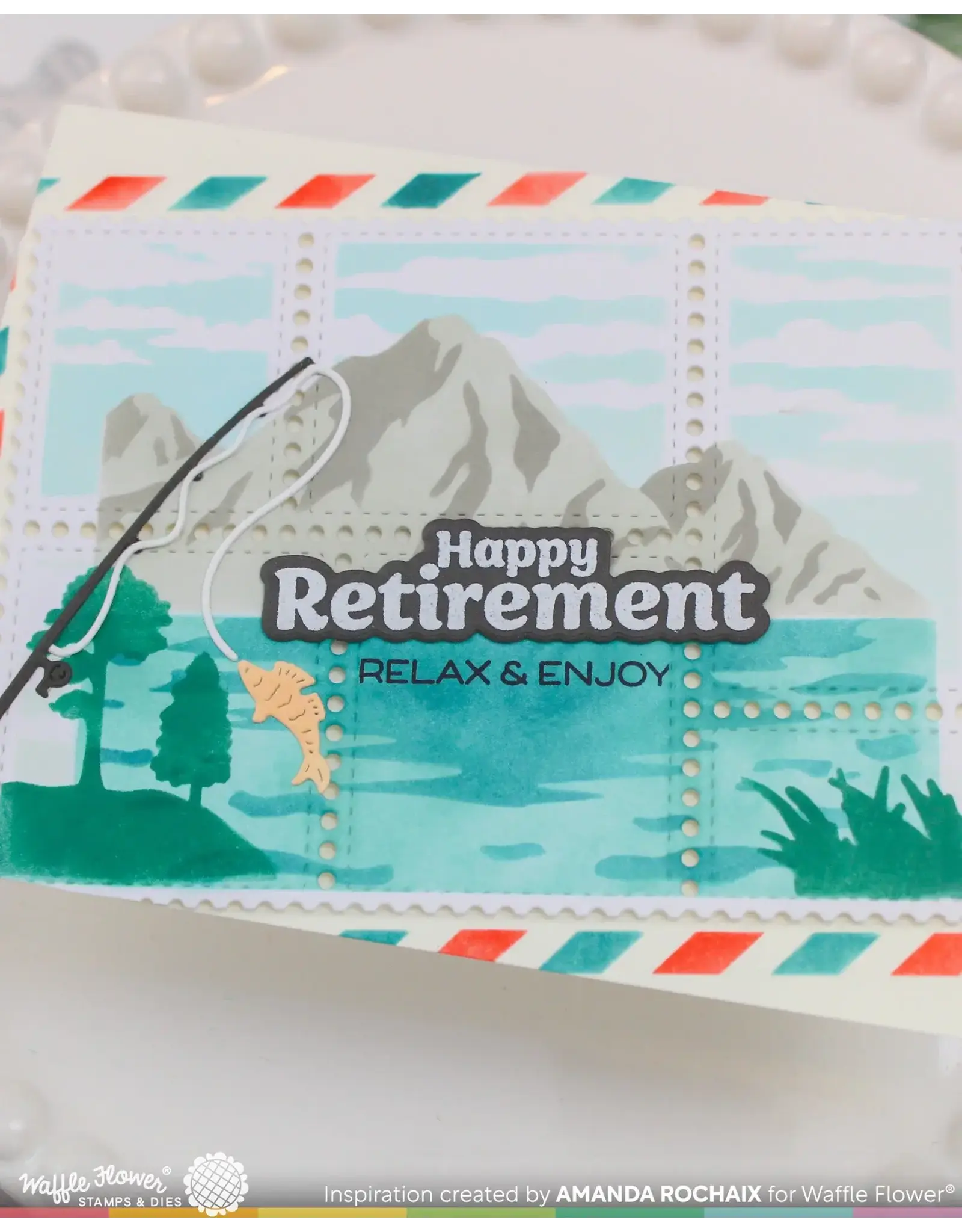 WAFFLE FLOWER WAFFLE FLOWER RETIREMENT SENTIMENTS CLEAR STAMP SET