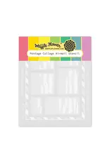 WAFFLE FLOWER WAFFLE FLOWER POSTAGE COLLAGE AIRMAIL STENCIL SET
