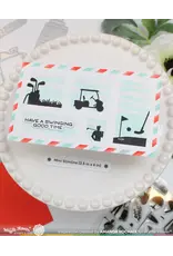 WAFFLE FLOWER WAFFLE FLOWER GOLF PUNS CLEAR STAMP SET AND DIE COMBO