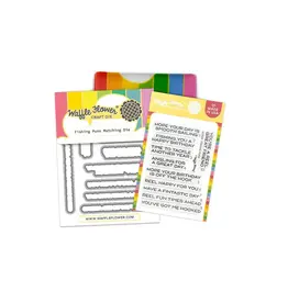 WAFFLE FLOWER WAFFLE FLOWER FISHING PUNS CLEAR STAMP SET AND DIE COMBO